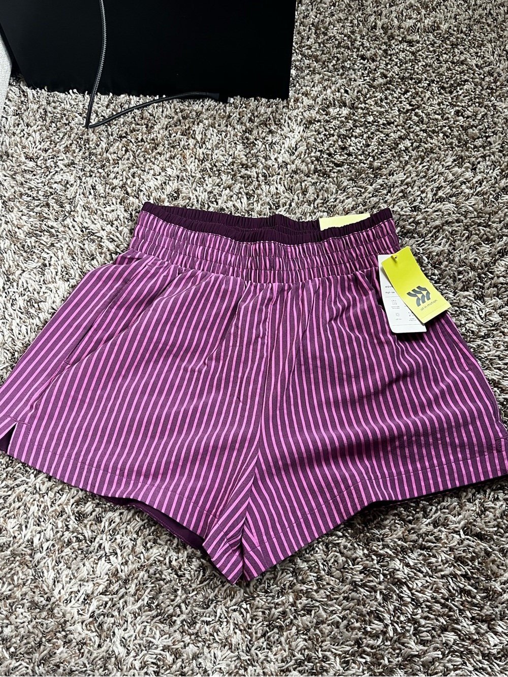 NWT Target All in Motion Women’s Active Light Travel Shorts | Dark Purple Stripe - Picture 5 of 11